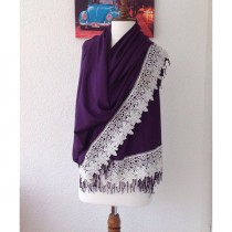 wedding photo -  Purple Wedding Shawl, Brides Shrug, bridal scarf, Bridesmaid Gift, best seller
