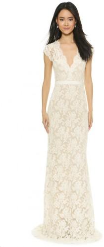 wedding photo - Reem Acra I'm Married Lace Gown