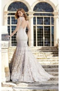 wedding photo -  Martina Liana Hand-Cut Lace Over Satin Wedding Dress Style 694
