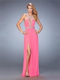 wedding photo -  Sexy with cutout Neckline beaded with back waist Prom Dress PD3278