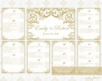 wedding photo - DIY Printable Wedding Seating Chart Template 