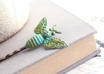 wedding photo - Bee Bobby Pin Vintage Patina Victorian Bee Insect Filigree Wings Verdigris Teal Turquoise Blue Green Nature Hair Accessories Modern Woodland