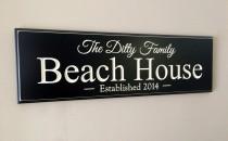 wedding photo - Personalized Sign, Carved Lake House Beach House, ...The Difference is in the Detail...8x24
