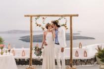 wedding photo - A Bohemian Elopement in Santorini, Greece