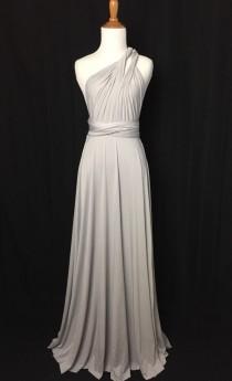 wedding photo - Silver Grey dress length ball gown Infinity Dress Convertible Formal,wrap dress ,bridesmaid dress,party dress Evening dress C17#