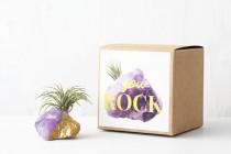 wedding photo - You Rock Thank You Gift, Friend Appreciation Gift, Coworker Gift, Gold Dipped Amethyst, Air Friend, Cute Gift For Boyfriend, Birthday Gift