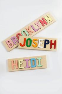 wedding photo - Personalized Kids Name Puzzle, Wooden Puzzle
