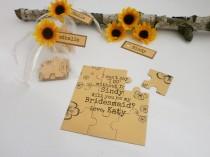 wedding photo - Be my Bridesmaid Proposal Card Will you be my Bridesmaid Invitation Puzzle Proposal Card Flower Girl, Maid of Honor Invite