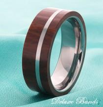 wedding photo - Wood Inlay Mens Tungsten Wedding Ring Tungsten Wood Band Mens Fashion Wood Ring Mens Wood Inlay Ring Modern Classic Wood Laser Ingraved Ring