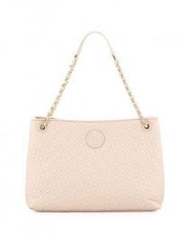 wedding photo - Tory Burch Marion Quilted Slouch Shoulder Bag, Light Oak