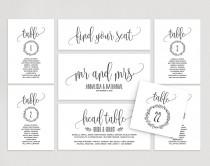 wedding photo - Wedding Seating Chart, Seating Plan Template, Wedding Seating Cards, Table Cards, Seating Cards, PDF Instant Download 