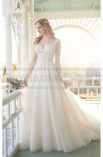 wedding photo -  Martina Liana Wedding Dress With Illusion Lace Sleeves And Organza Skirt Style 840
