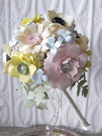 wedding photo - Pastel Paper Flower Bouquet