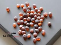wedding photo - Raw Baltic amber beads for jewelry making. Raw unpolished amber. Cherry color, baroque style. Amber Beads. Beading supplies.  #5841/m