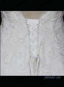 wedding photo -  Sexy lace illusion open back mermaid wedding dress