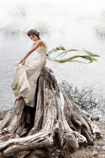 wedding photo -  Yes there are colorful, eco-friendly, custom wedding dresses that won't kill your budget
