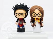 wedding photo - Spiderman Groom and Hermione Bride, Harry Potter Wedding Cake Topper & Custom Figurines - Marvel Comics, Superhero Theme, Always, Avengers