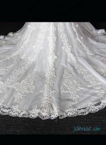 wedding photo - Sexy sheer scoop top backless mermaid lace wedding dress