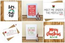 wedding photo - Oh Behave! Naughty But Nice Christmas Cards for Him.