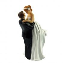 wedding photo - Love Wedding Cake Toppers figurines couple 3 X 3 X 6 Inch