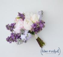 wedding photo - Wedding Bouquet - Lilac Bouquet, Peony Bouquet, Lavender, Silk Flowers, Silk Flower Bouquet, Silk Lilacs, Floral Arrangement, Peonies, Lilac