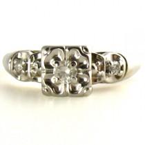 wedding photo - Diamond Ring in a Vintage  Illusion Setting
