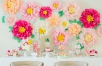 wedding photo - Tissue Paper flowers for Flower Wall