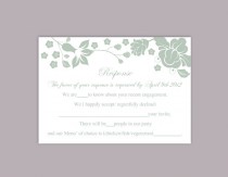 wedding photo -  DIY Wedding RSVP Template Editable Word File Instant Download Rsvp Template Printable RSVP Cards Floral Green Rsvp Card Elegant Rsvp Card