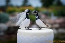 wedding photo - Canada Goose Wedding Cake Topper: Bride & Groom Love Bird Cake Topper -- LoveNesting Cake Toppers