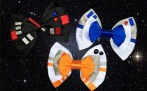 wedding photo - The Dark Side and Orange Droid Inspired Hair Bows