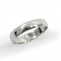 wedding photo - Classic wedding ring. White gold wedding ring. Classic gold wedding ring. 4mm rounded wedding ring. 14k white gold wedding band(gr9294-1447)