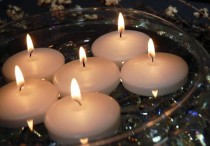 wedding photo - Set of 4 Unscented Floating Candles- 2 inch
