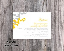 wedding photo -  DIY Wedding RSVP Template Editable Text Word File Download Printable RSVP Cards Leaf Rsvp Gold Rsvp Card Template Silver Rsvp Card