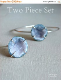wedding photo - Jewelry Set for Woman, Geode Ring & Geode Bracelet, Boho Jewelry for Her, Christmas Gift for Women, Anniversary for Wife, New Years Sparkle!