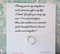 wedding photo - Mother Daughter necklace, Daughter Jewelry, Gift for DAUGHTER, Mother to daughter, Birthday gift for daughter