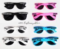 wedding photo - Custom Kids and Adult Sized Sunglasses You Choose the Text and Colors!