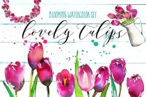 wedding photo - Lovely Tulips Watercolor Collection