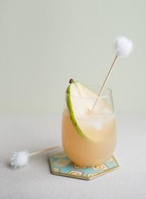 wedding photo - Fizzy Pear Punch Signature Cocktail from Grit & Grace
