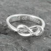 wedding photo - Infinity Ring, Maid Of Honor, Best Friend, Promise, Personalized, Friendship, Sisters, Mother Daughter, Bridesmaid, Wedding, Anniversary