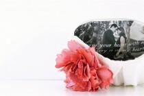 wedding photo - Photo Clutch. Personalized Gift. Wedding Gift. Bridesmaids Gifts. Ivory Bridal Clutch. Coral. Pink. Peach. Photo Clutch. Maid Of Honor Gift