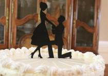 wedding photo - Engagement Cake Topper - Ashley