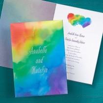 wedding photo - Rainbow Wrap Invitation