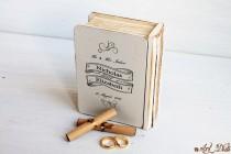 wedding photo - wedding ring box, wedding box, ring bearer box, jewelry box, decoupage, wooden jewelry box, ring box, custom ring holder, personalized box