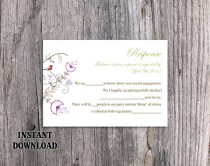 wedding photo -  DIY Wedding RSVP Template Editable Text Word File Download Rsvp Template Printable RSVP Cards Colorful Rsvp Card Template Elegant Rsvp Card