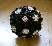 wedding photo - Foam Rose Brooch Bouquet Available in 7 Colours