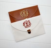 wedding photo - Monogram Clutch Purse Personalized Custom Embroidery Gift Prom, Birthday, Mothers Day