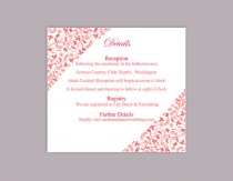 wedding photo -  DIY Wedding Details Card Template Editable Text Word File Download Printable Details Card Red Details Card Elegant Information Cards