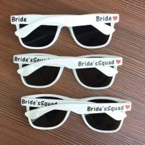 wedding photo - White Sunglasses Personalized, Wedding Favor, White Wedding Favors, Bachelorette Personalized Sunglasses, White Bridal Favors