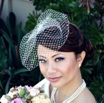 wedding photo - Birdcage Veil  with Swarovski Crystal Edge - 9 inch