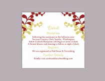 wedding photo -  DIY Wedding Details Card Template Editable Text Word File Download Printable Details Card Red Green Details Card Enclosure Cards